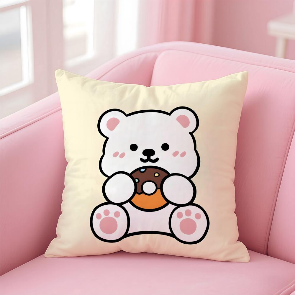 

Bakery Animal Cartoon Collection Cushion Cover Linen Pillowcase Cover Soft Decor for Sofa Home Room 30X30cm