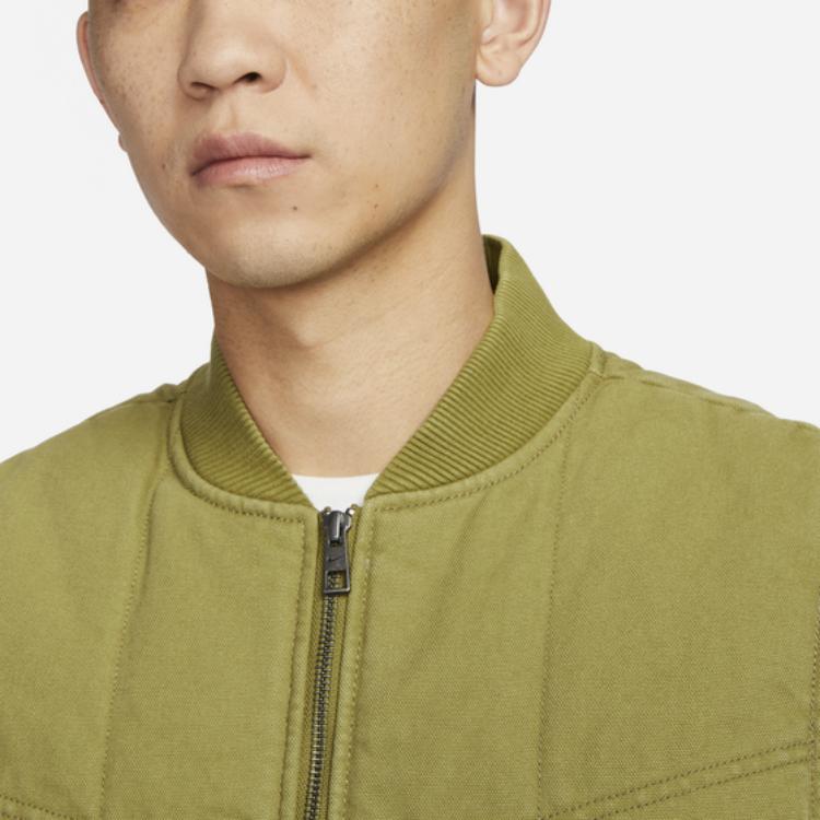 Nike Solid Color Simple Comfortable Windproof Warm Vest Men Vests Moss-Green FQ1862-307