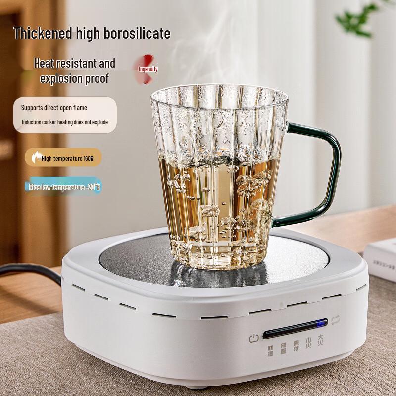 Handon Vertical Stripe Glass Tea Cup Set with 2L Pitcher