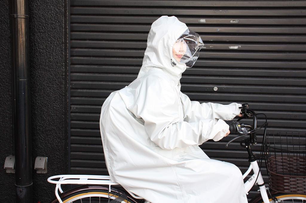 SAGISAKA New Cycling Backpack Free Size Raincoat, Gray,