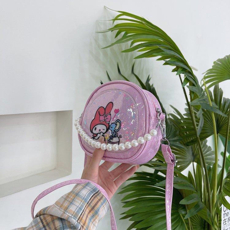 Fashion Children's Bag, Little Girl Out Trendy Accessories Bag, Change Bag, Cute Cartoon Beaded Handbag, Messenger Bag