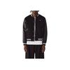 Nike Varsity Jacket Single-Breasted Collarless Solid Color Spliced Long Sleeve Jacket Unisex Jacket Black FD7845-010