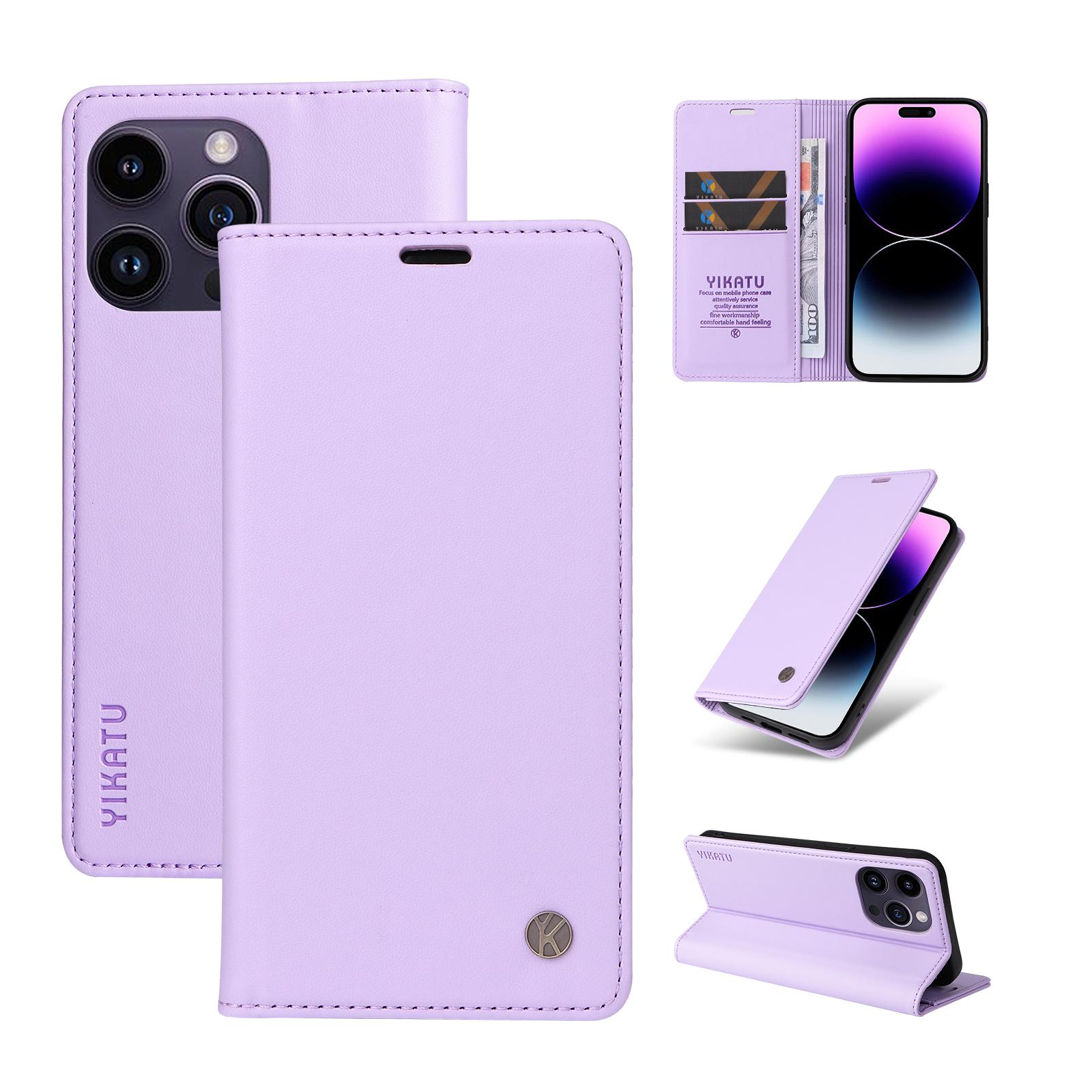 

Кожаный чехол-книжка с сильным магнитным присоской для iPhone 15 14Plus 13 12 11Pro Max XSMax для Samsung S23 S22 S21 S20 Ultra Plus Note20Ultra A14 A54 iPhone 6/6S фиолетовый