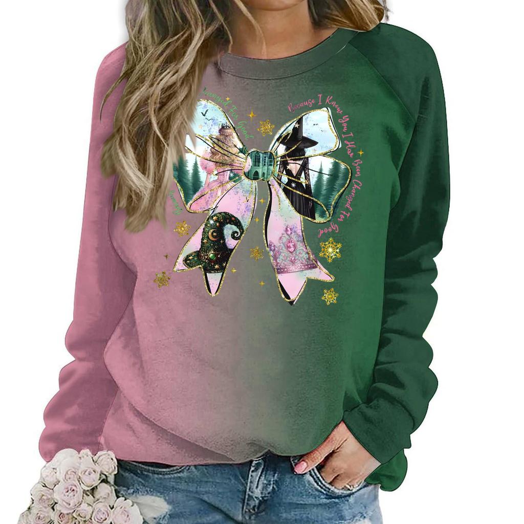 Women's Fashion Casual Long Sleeve Loose Printed Sweatshirt Top