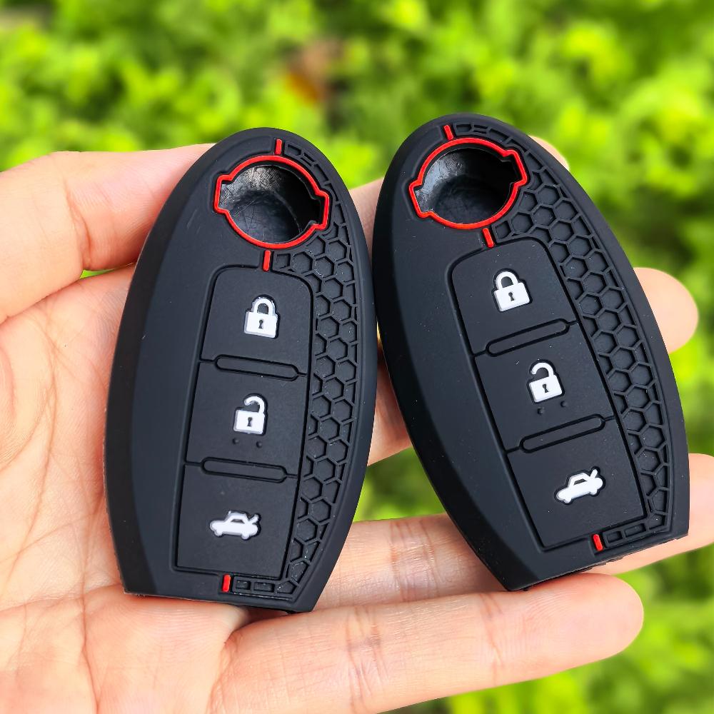 Silicone Remote Key Case For Nissan Qashqai Pulsar March 370Z Micra Juke Note Tiida Wingroad NV200 Leaf Cube Fob Shell Cover