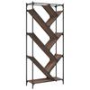 Vidaxl Regał, Brązowy Dąb 79X30X180 Cm Materiał Drewnopochodny I Metal