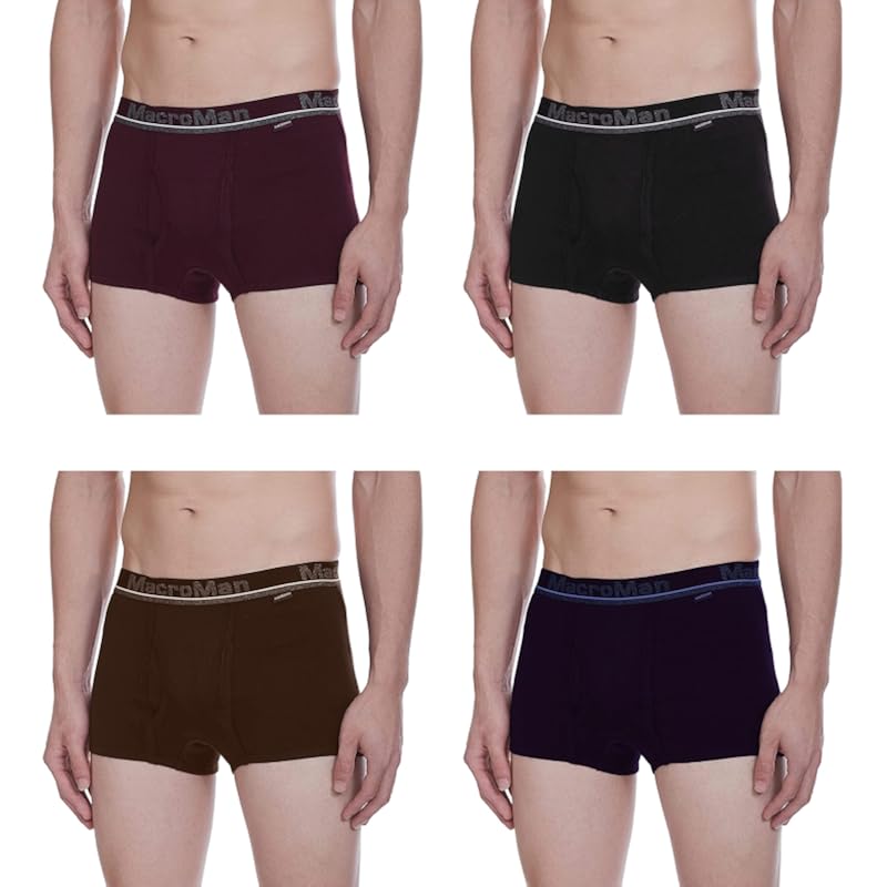 Rupa Men'S Cotton Solid (Pack Of 4) (Macroman Col Plain Trunk (Po4)-Xxl_6_Multicolour_100 Cm)