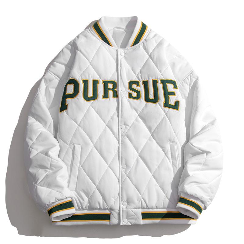 

Мужская хлопковая куртка с бейсбольным воротником 2025 новая осенне-зимняя модная брендовая парная стеганая куртка утолщенная мужская стеганая куртка 3XL