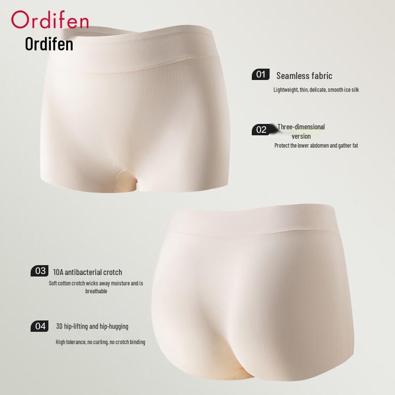 Oodifen Women's Ice Silk Seamless Safety Shorts