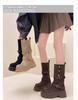 Two-way Khaki Thick-Soled Mid-Calf Vintage Martin Boots 2025 - Height-Increasing, Fashionable, Slimming Short Boots.