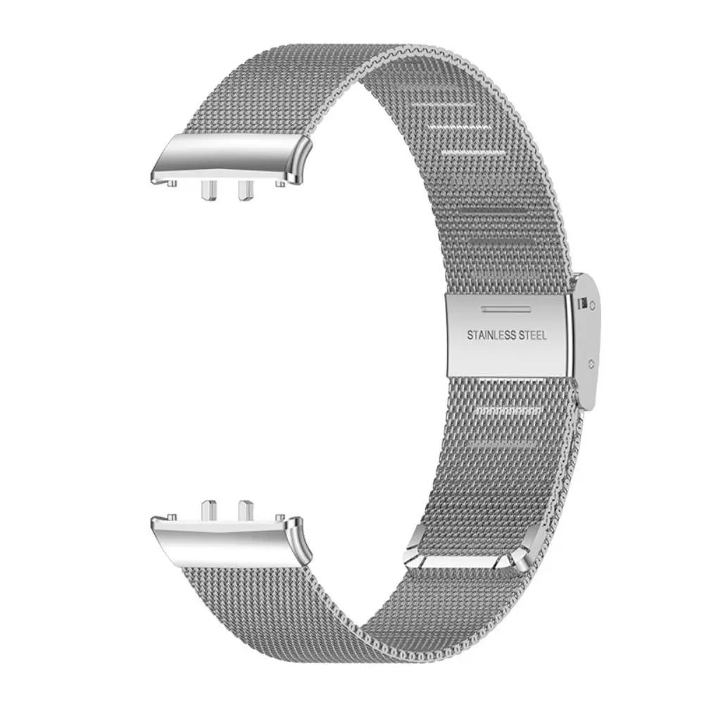 

Ремешок из нержавеющей стали для умных часов Samsung Galaxy Fit 3, металлический браслет с петлей, ремешок для замены Galaxy Fit3 серебряный
