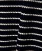 LEE Striped Half Zip Short Sleeve Knit Navy