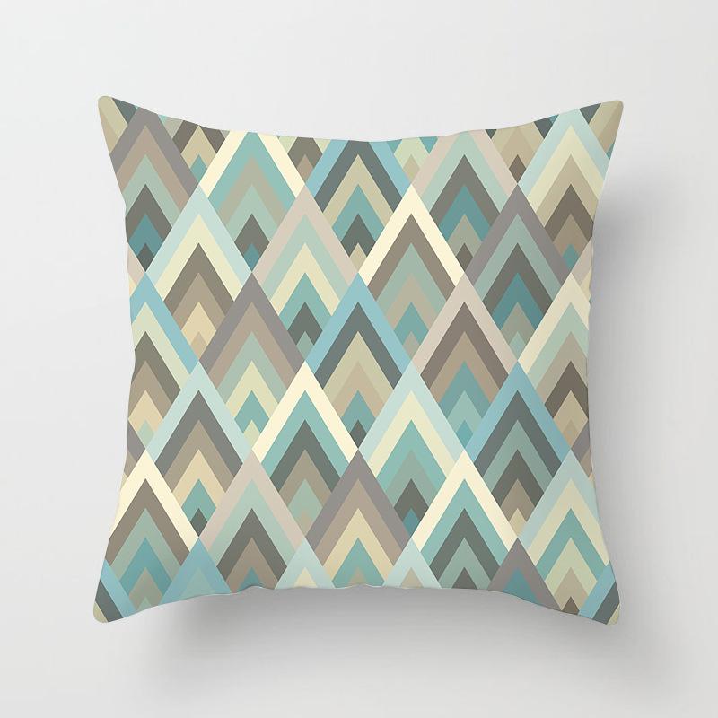 Neuer Karomuster Geometrischer Kissenbezug Haus Sofa Kissenbezug