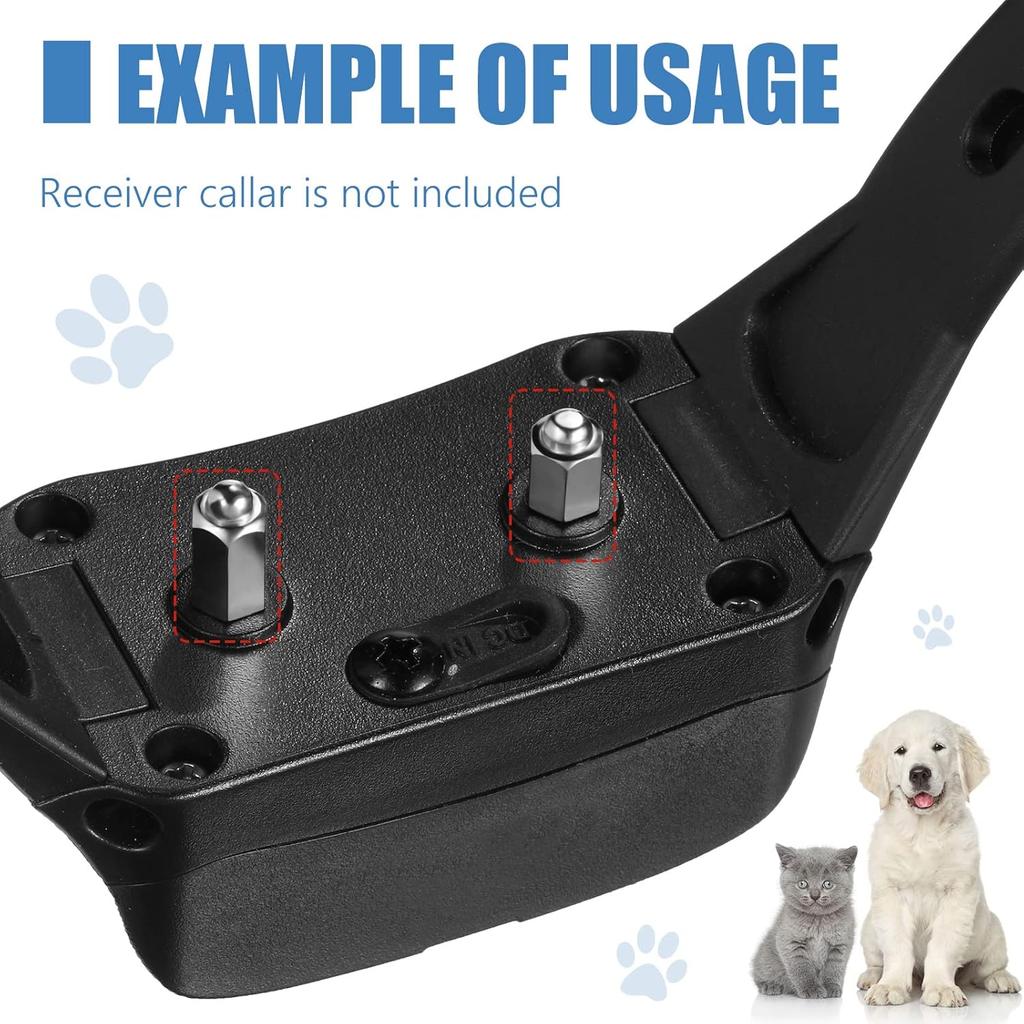 12 Pcs Extra Contact Points Replacement Part for Dog Training Collars Pet Shock Collar Replacement Prongs with Conductive Rubber Caps for Dog