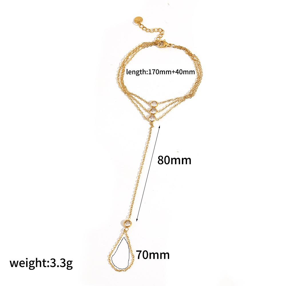 Simple Design Boho Zircon Bracelet Waterproof Metal Finger Bracelet New Finger Bracelet Gifts