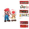 Kids Gift Set Of Six Super Mario Bros Action Figures Featuring Luigi Yoshi And Mushroom Collectible Toys