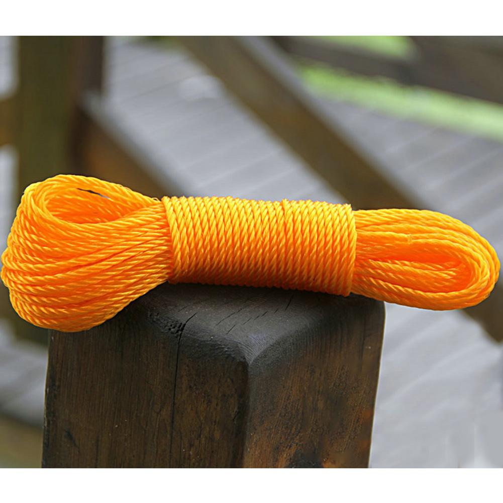 10m/20m Colored Nylon Rope Climbing Traction Tying Shade Net Rope Clothesline Garden Supplies