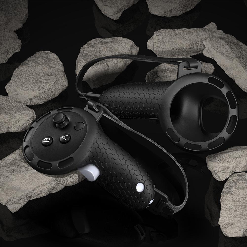 Silicone Controller Grips with Hand Strap Non-Slip Handle Cover Controllers Protector for Meta Quest 3S/Quest 3 VR Accessories
