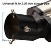 Twin Head Curved Exhaust Tail Pipe Fits 60mm Outlet Car Exhaust End Pipes Oblique Outlet Tailpipes Muffling End Tip Round