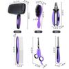 Pet Cleaning 9-piece Set Pet Comb Set Dog Grooming Scissors Needle Comb Nail Scissors Cat Row Comb Stroking Cats Gloves