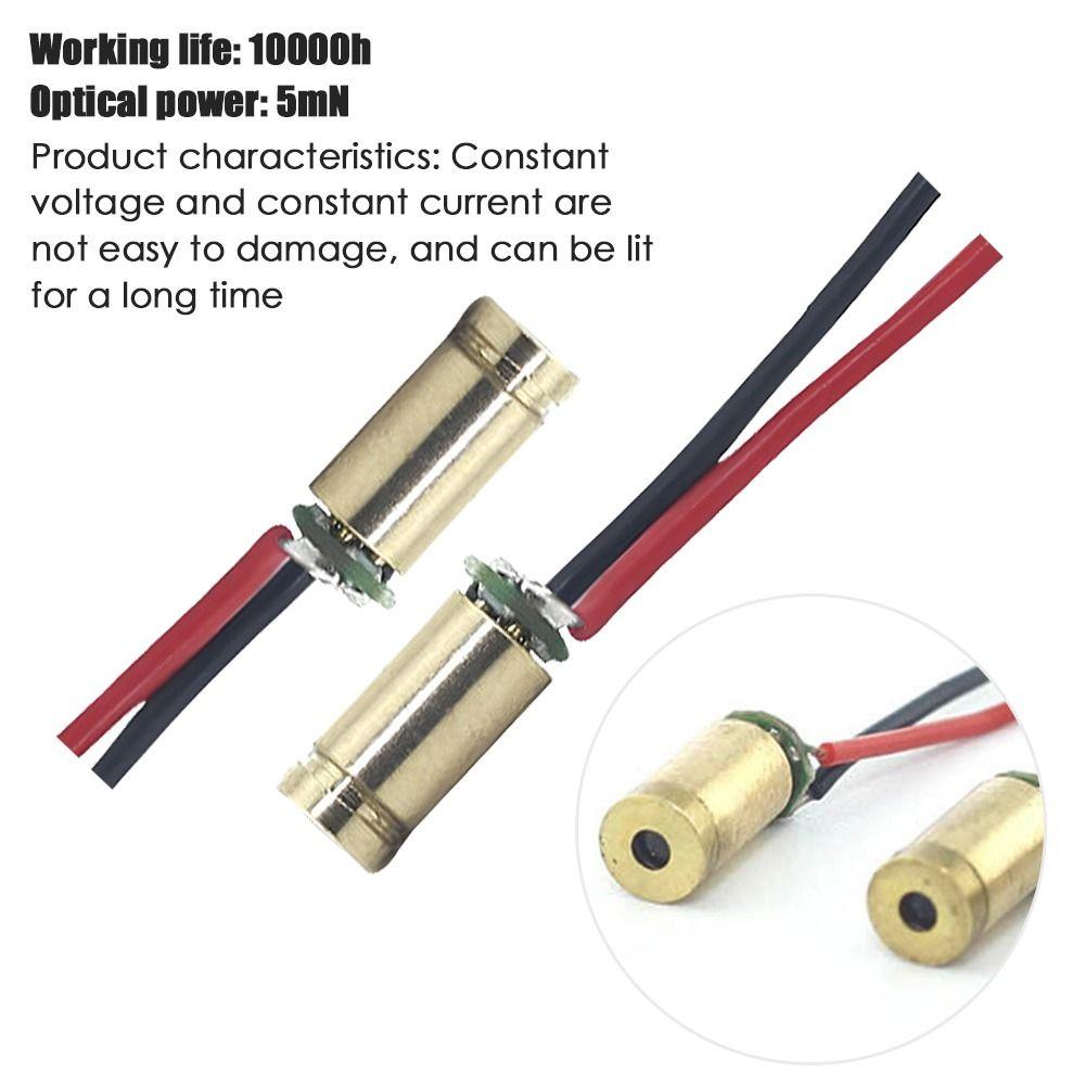 1pc High Quality 6V Copper Head Adjustable Lasers Dot Diode Module 4mm Laser Diodes 650nm5mw