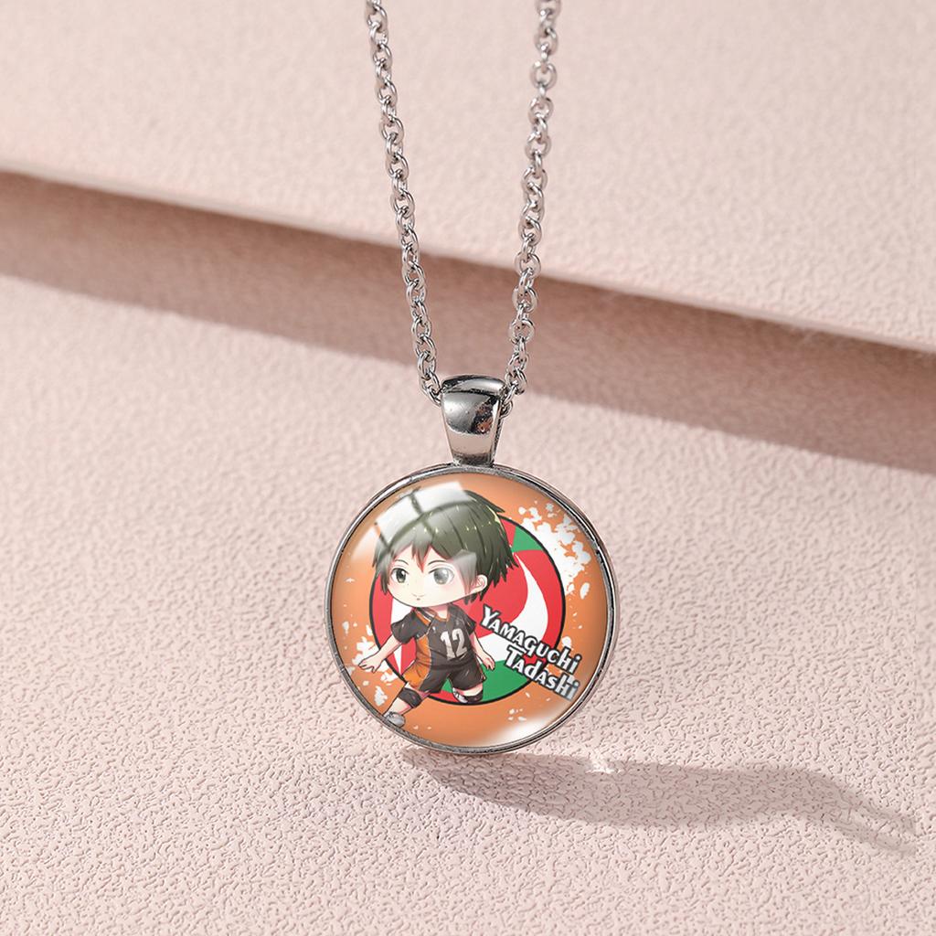 Quality Premium Hinata Shoyo Anime Necklace With Gemstone Style For Trendy Fashion Lovers