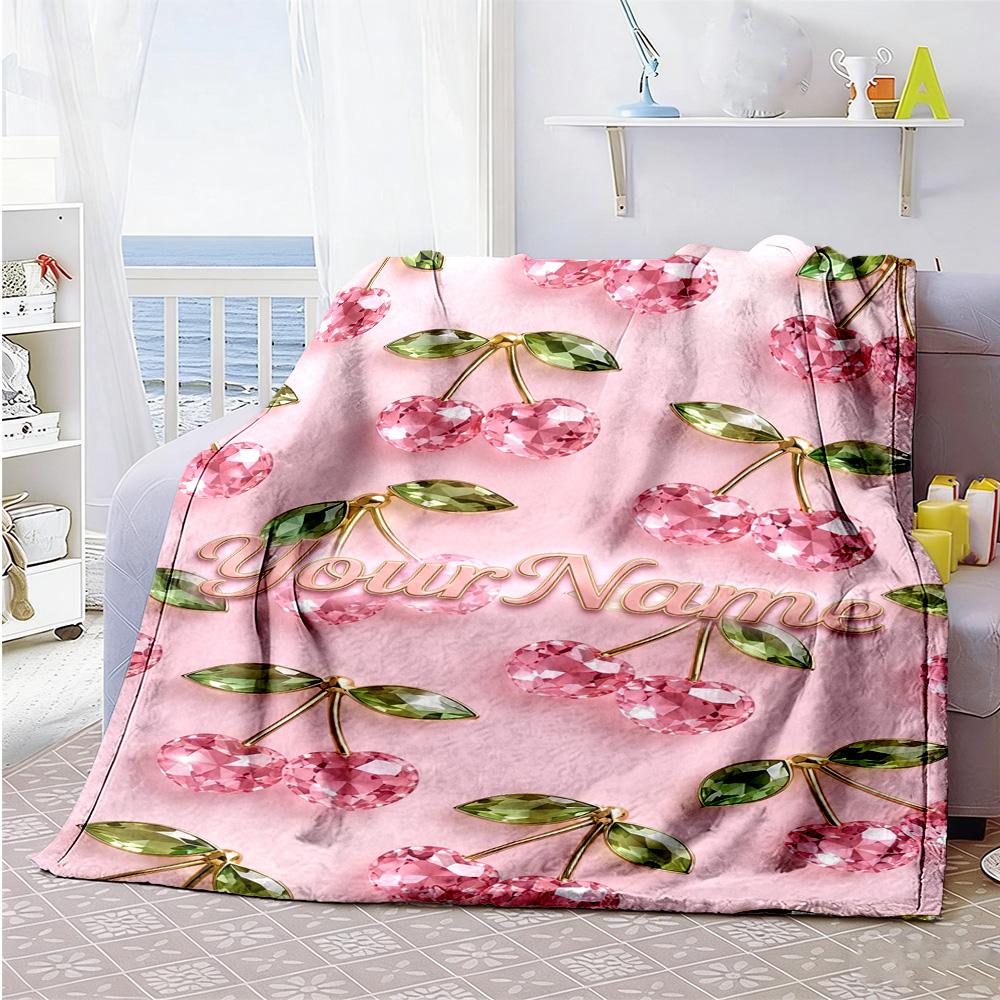 Rose Customize Your Name Blanket Cozy Personalized Blanket Soft Warm Cozy Versatile for Home Decor Nap Chair Bed Ideal for All Seasons