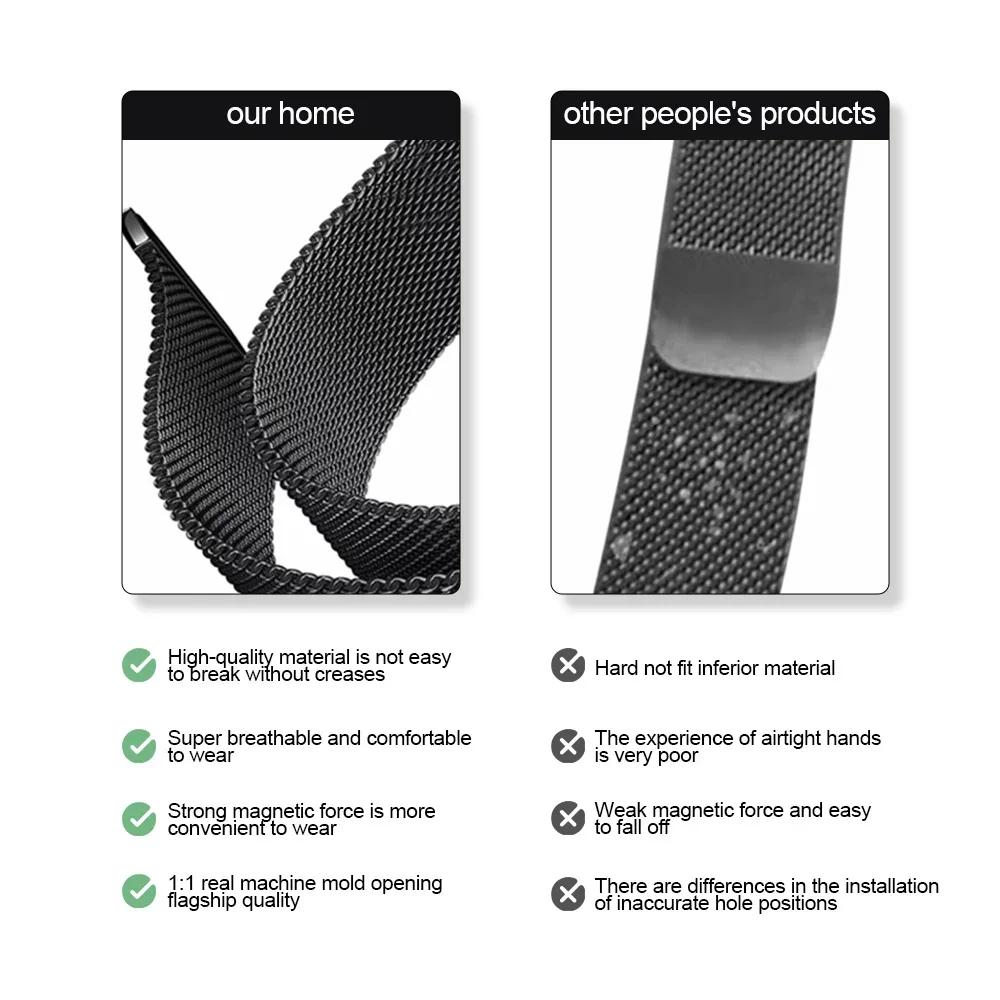 Quick Fit Milanese No Gaps Band for Samsung Galaxy Watch 7 6 5 4 Classic 43mm47mm40mm44mm42mm46mm 5Pro 45mm Magnetic Loop Strap