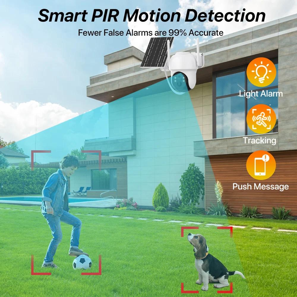 Outdoor 4G SIM Card Solar IP Wireless Built-in Battery Wifi Camera PIR Human Detect 4MP HD Video Surveillance iCSee