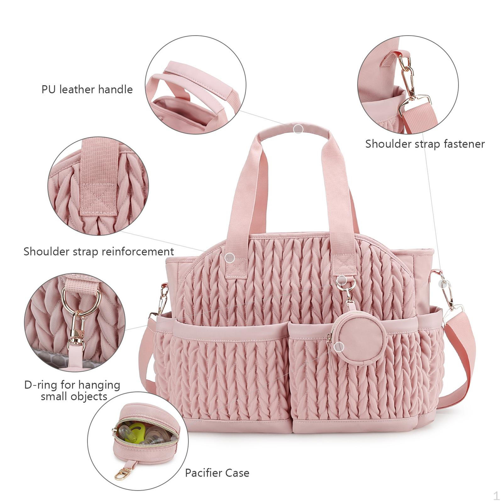 

Сумка для смены подгузников Тоут Подарок для мамы и папы Универсальная Портативная Водонепроницаемая Сумка для хранения предметов первой необходимости розовый