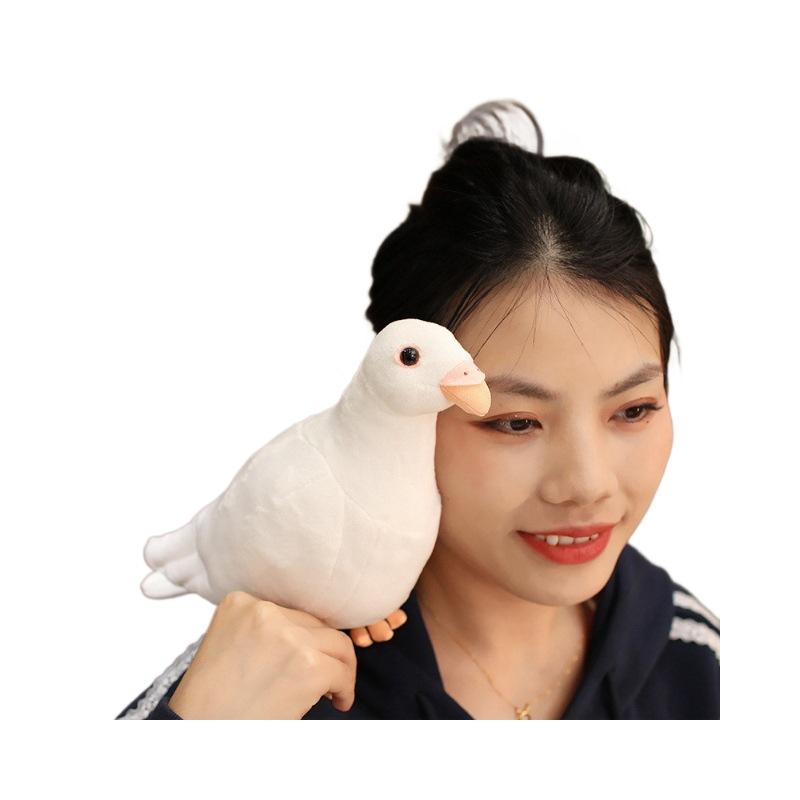Simulation Pigeon Plush Toy White Pigeon Peace Pigeon New Carrier Pigeon Ornament Decoration Simulation White Pigeon Decoration Pigeon