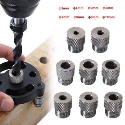 1 Stück Bohrhülse für M14x1,5 Holzbearbeitungsbohrführungsbuchse 3-10mm für 3-in-1 Dübellehre Taschenlochlehre Bohrerzubehör