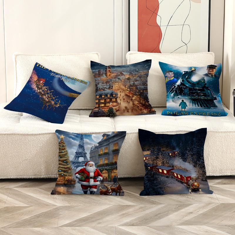 MovieThe Polar Express Decorative Room Aesthetics Pillow Case Home Decor Bedroom Sofa Bed Couch Pillow Cover 45x45