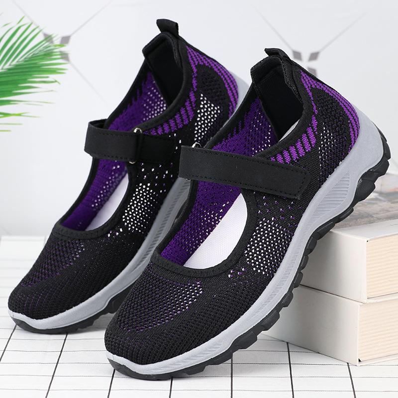 Clearance women's shoes cloth shoes women's new flying woven shoes casual single shoes soft-soled shoes