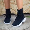 Short Socks Boots Fashion Round Toe Knit Breathable Sleeve Soft Sole Anti-Slip Wear-Resistant Single Shoes
