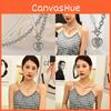 Stylish Korean Inspired Titanium Steel Pearl Necklace With Heart Pendant Ideal For Gifts And Fashionable Outfits