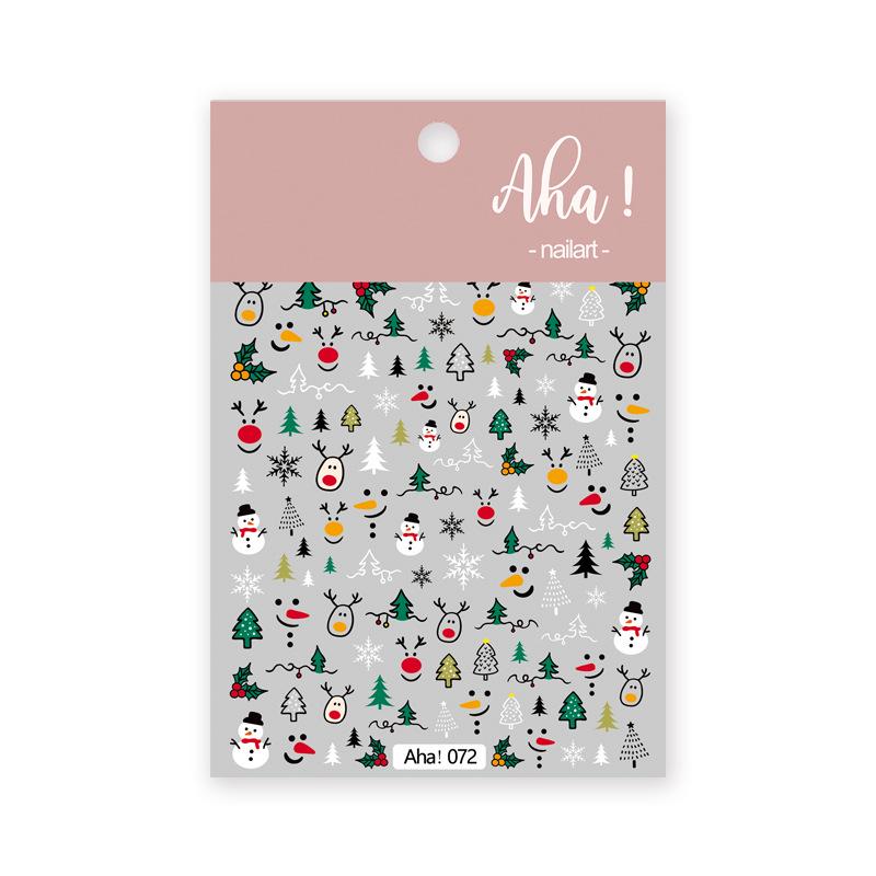 Christmas Nail Art Stickers: Santa, Reindeer, Bear & Snowflakes.