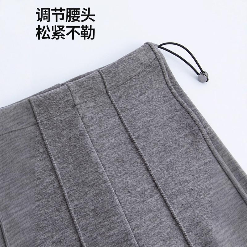 Maternity Casual Pants Loose Outer Wear Autumn and Winter Velvet Pants Maternity Clothes New Maternity Pants High Waist Large Size Micro Flared Pants