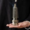 Classical Alloy Wenchang Tower Incense Burner For Home Office Decor And Spiritual Use