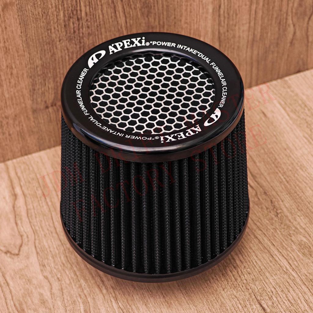 High Flow Apexi Air Filter 3'' 76mm Universal Cold Air Intake Filters Cleaner Car Accessories
