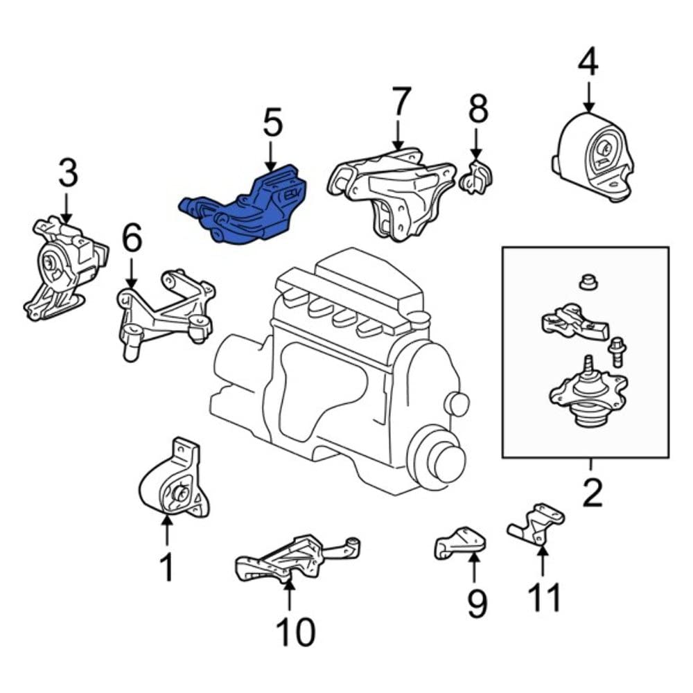 

Оригинальное крепление двигателя Honda, номер детали кронштейн, 11910-PLC-010