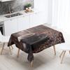 Coffee  Bean Tablecloth Waterproof Rectangular  Wedding Restaurant Table Decoration Kitchen Home