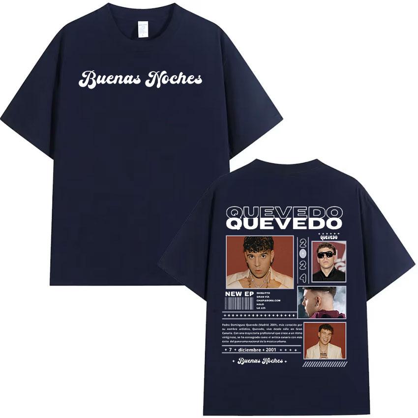 Rapper QUEVEDO Tour 2024 Graphic T Shirt Retro High Quality Fashion T-shirts Man Retro Oversized Cotton T-shirt Streetwear Unisex
