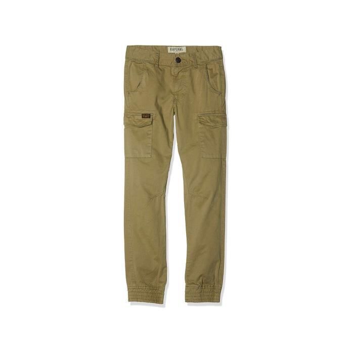 Pantalon Treillis Garçon Meny Dark Olive - KAPORAL - 10 ans - Vert - Cargo