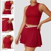 Women's Quick-Drying Sports Skirt Set with Chest Pads for Golf, Tennis, and Yoga