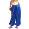 Womens Hippie Harem Pants Magical Lantern Style Metallic Shiny Patchwork Design Arabian Princess Costume