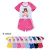 4281 2 buc/set Copii Fete Top cu Mânecă Scurtă Imprimat APHMAU Set Trening Sport Pantaloni