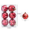 30/6pcs Electroplating Glitter Christmas Balls Color Painting Xmas Tree Hanging Ball Pendants Ornament New Year Party Home Decor