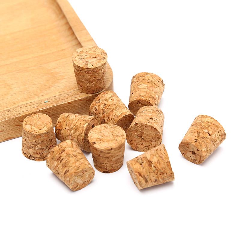 100Pcs Tapered Natural Cork Bottle Stoppers Wine Corks Crafts 18*15*20Mm