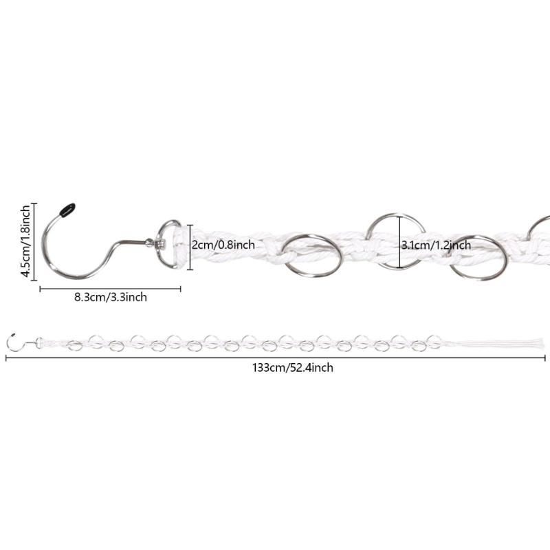 Metal Rope Hairpin Holder Wall Hanging Bohemia Clips Barrettes Hair Ties Small Jewelry Display Bathroom Decoration